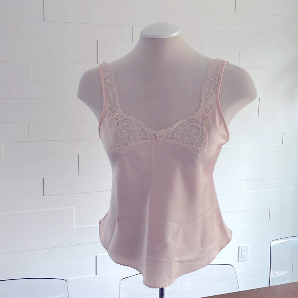 Papillon-Blanc light pink camisole with lace size 34